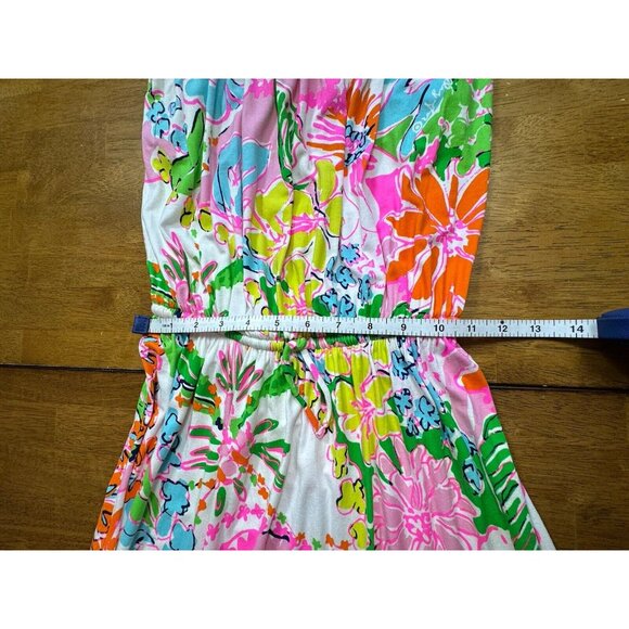 Lilly Pulitzer For Target Nosey Posey Floral Strapless Maxi Dress Womens Size M - Picture 5 of 10